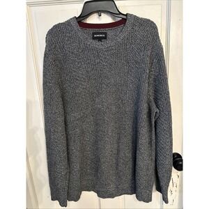 Bonobos Mens XL Pullover Sweater Gray Heather Crew Neck Cotton Cashmere‎ Blend